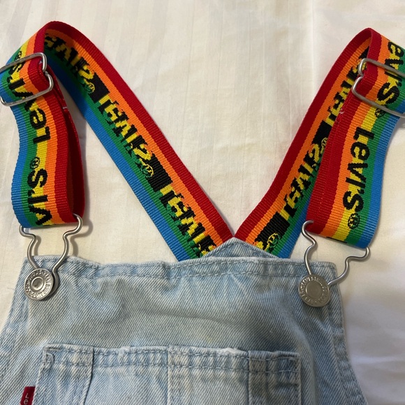 Levi's Rainbow Shortall Overalls - Picture 2 of 6